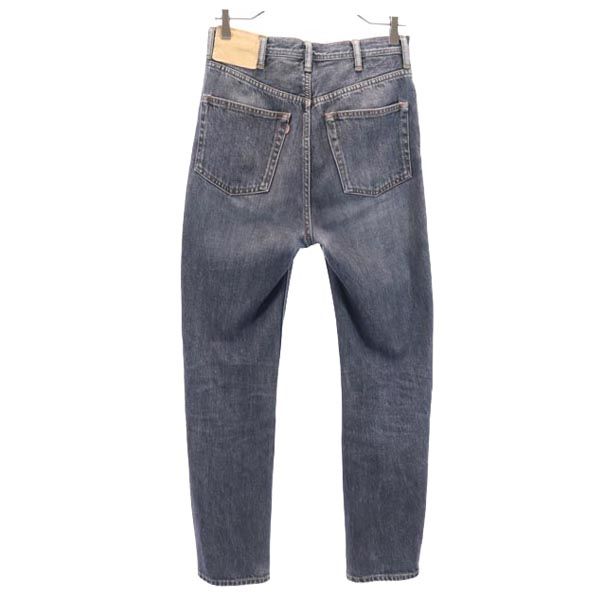 BlaKonst イタリア製 ストレートデニムパンツ w24 ブラック系 ボタンフライ ジーパン レディース