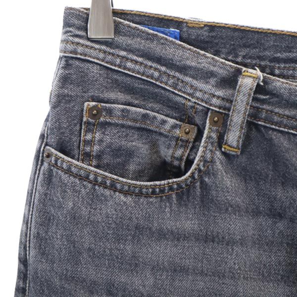 BlaKonst イタリア製 ストレートデニムパンツ w24 ブラック系 ボタンフライ ジーパン レディース