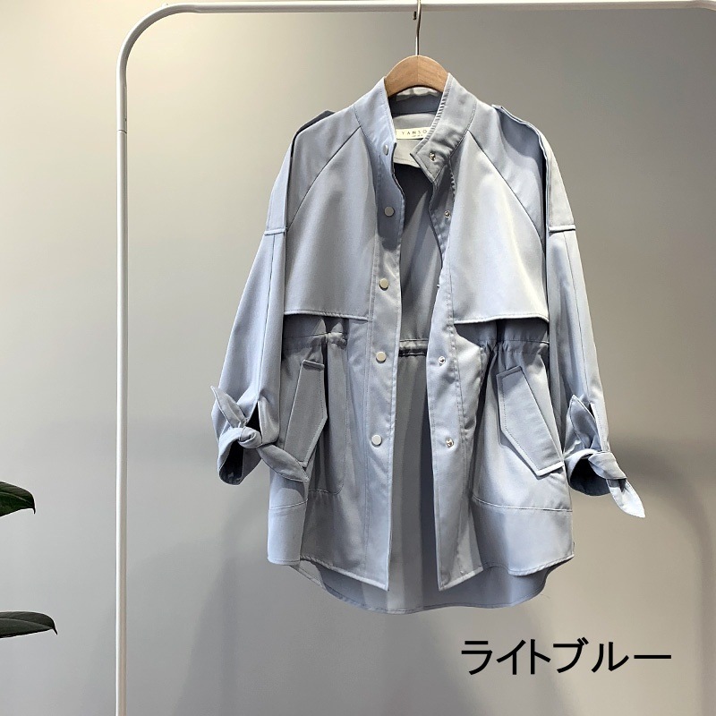 4color レディース アウター ジャケット コート ウィンドブレーカー ハーフジャケット