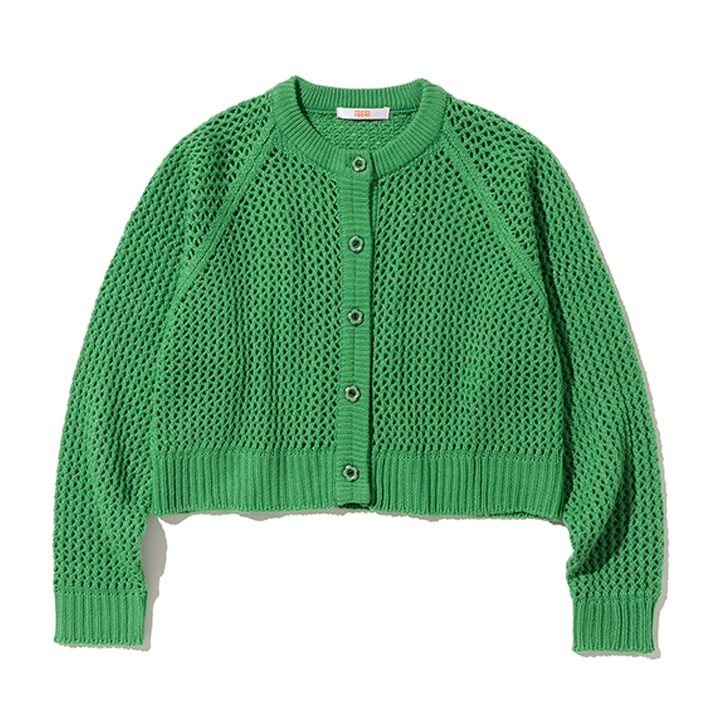 [rocci rocci] Flower Button Net Cardigan