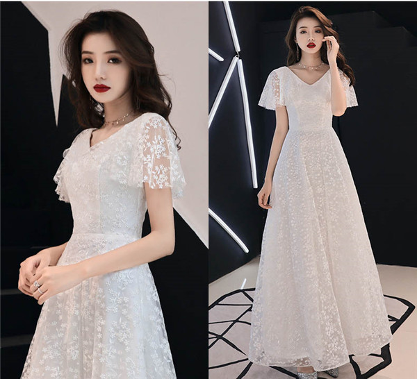 ドレス 大人 ピアノ発表会 高校生 中高生 演奏会 結婚式 合唱ドレス フォーマル ワンピース カクテルドレス イブニングドレス ステージドレス Aライン Vネック パーティードレス 小さいサイズ 大