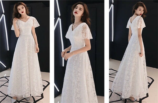 ドレス 大人 ピアノ発表会 高校生 中高生 演奏会 結婚式 合唱ドレス フォーマル ワンピース カクテルドレス イブニングドレス ステージドレス Aライン Vネック パーティードレス 小さいサイズ 大