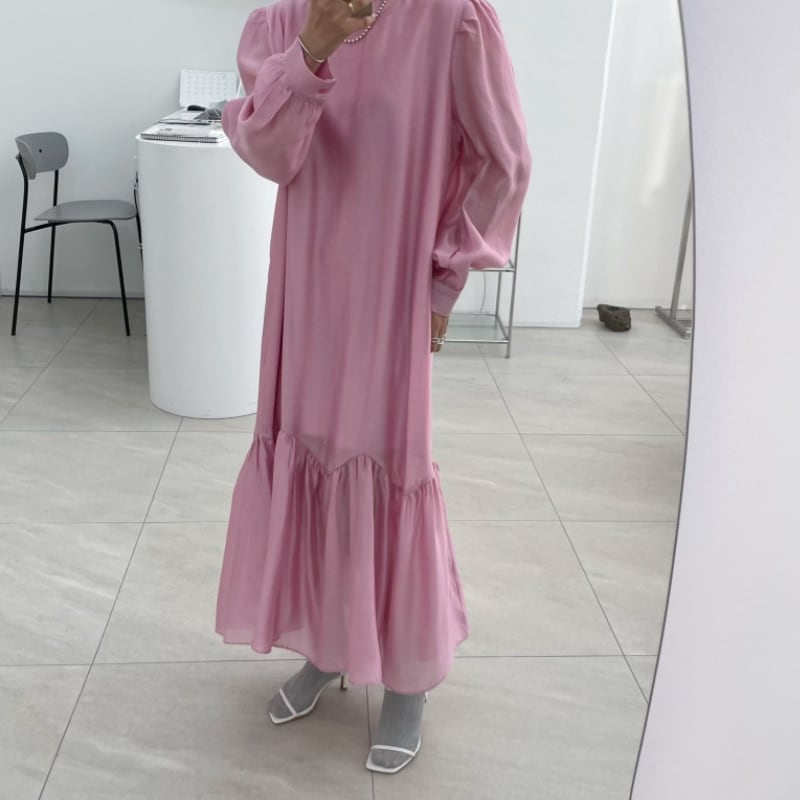 2color レディース ワンピース ピンク グリーン 大人可愛い きれいめ 大人 上品 おしゃれ