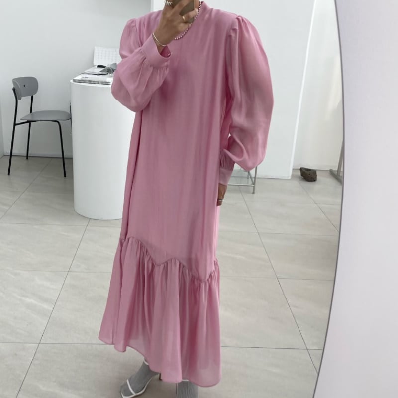 2color レディース ワンピース ピンク グリーン 大人可愛い きれいめ 大人 上品 おしゃれ