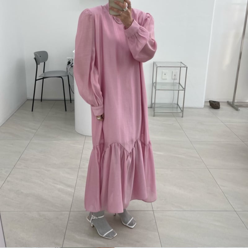 2color レディース ワンピース ピンク グリーン 大人可愛い きれいめ 大人 上品 おしゃれ