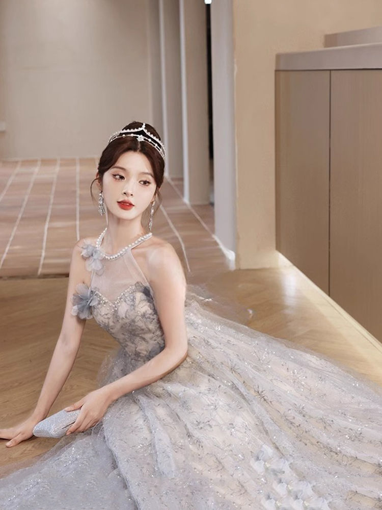 ハングネックイブニングドレス 2024 ボーカルアート試験ディナーホスト感 ハングネックイブニングドレス 2024 ボーカルアート試験ディナーホスト感