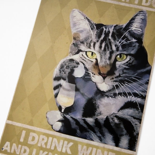 Qoo10] 猫グッズ ブリキ看板 k アメリカンショ