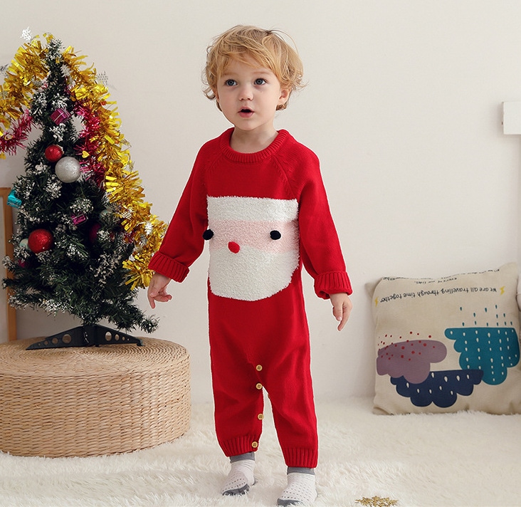 ベビー ロンパース 人気の製品 ニット サンタ コスプレ クリスマス 赤ちゃん サンタ服 新生児 サンタクロース