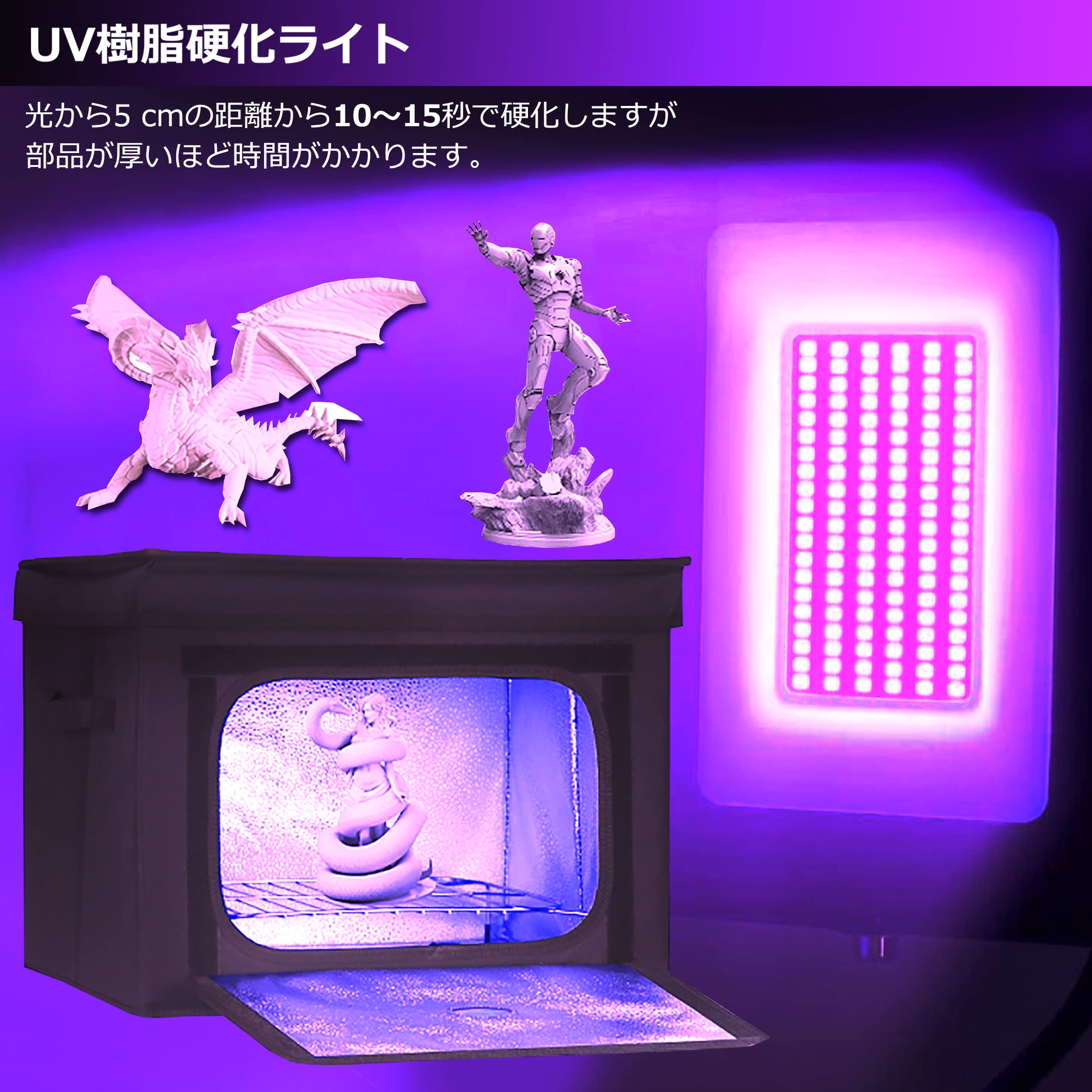 YC 紫外線 ブラックライト 投光器 紫外線ライト 防水IP65 395-405nm UVライト レジン用 硬化ライト 屋外用 舞台照明 雰囲気を作り 3Dモデル乾燥用 (60W) YC 紫外線 ブラックライト 投光器 紫外線ライト 防水IP65 395-405nm UVライト レジン用 硬化ライト 屋外用 舞台照明 雰囲気を作り 3Dモデル乾燥用 (60W)