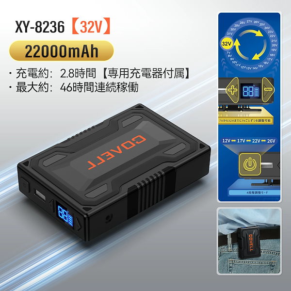 Qoo10] Covell 空調服 2025年最新 24V/32V超