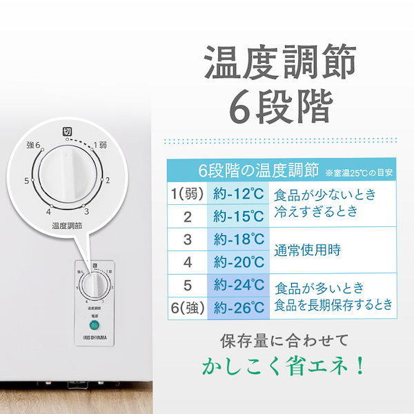 Qoo10] アイリスオーヤマ ノンフロン上開き式冷凍庫 142L ホワ