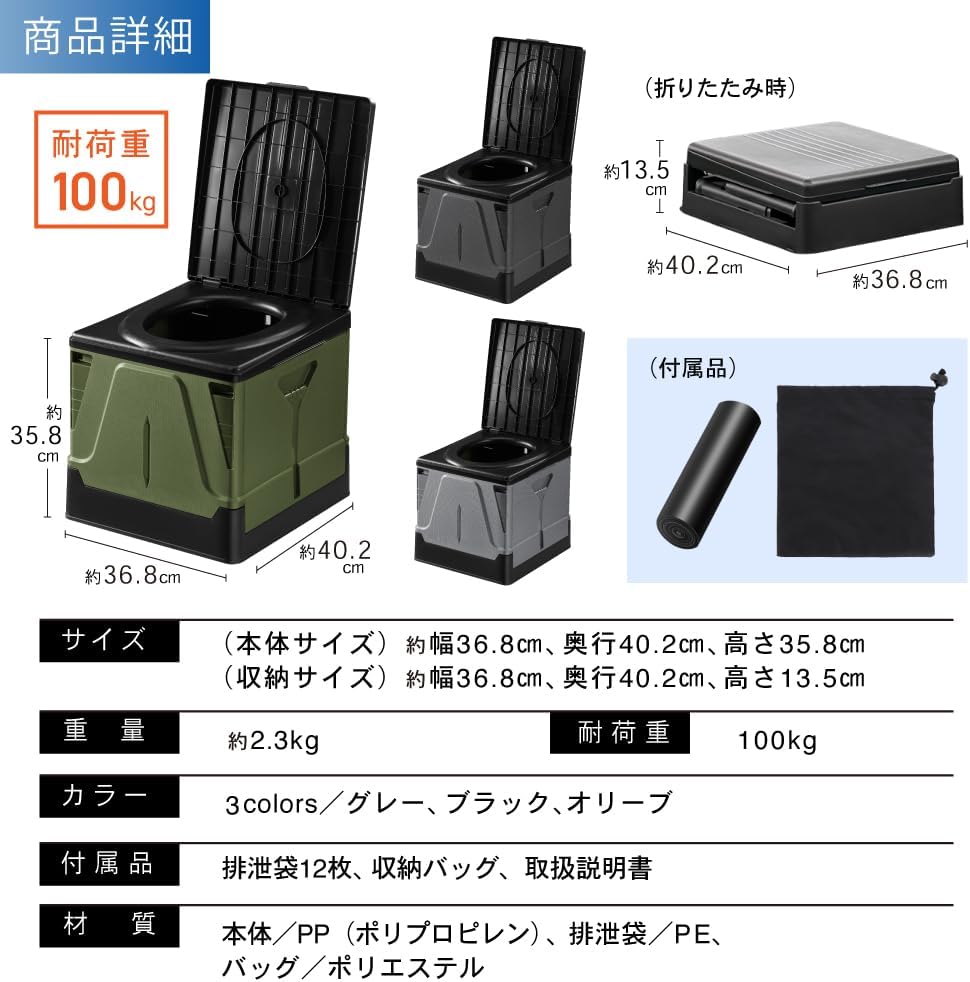 【20点セット】【急速出荷】防災士推奨 簡易トイレ 携帯トイレ 防災グッズ 防災 災害用 非常用トイレ 排泄袋12枚付 凝固剤12個付 折りたたみ 大きいサイズ 【20点セット】【急速出荷】防災士推奨 簡易トイレ 携帯トイレ 防災グッズ 防災 災害用 非常用トイレ 排泄袋12枚付 凝固剤12個付 折りたたみ 大きいサイズ