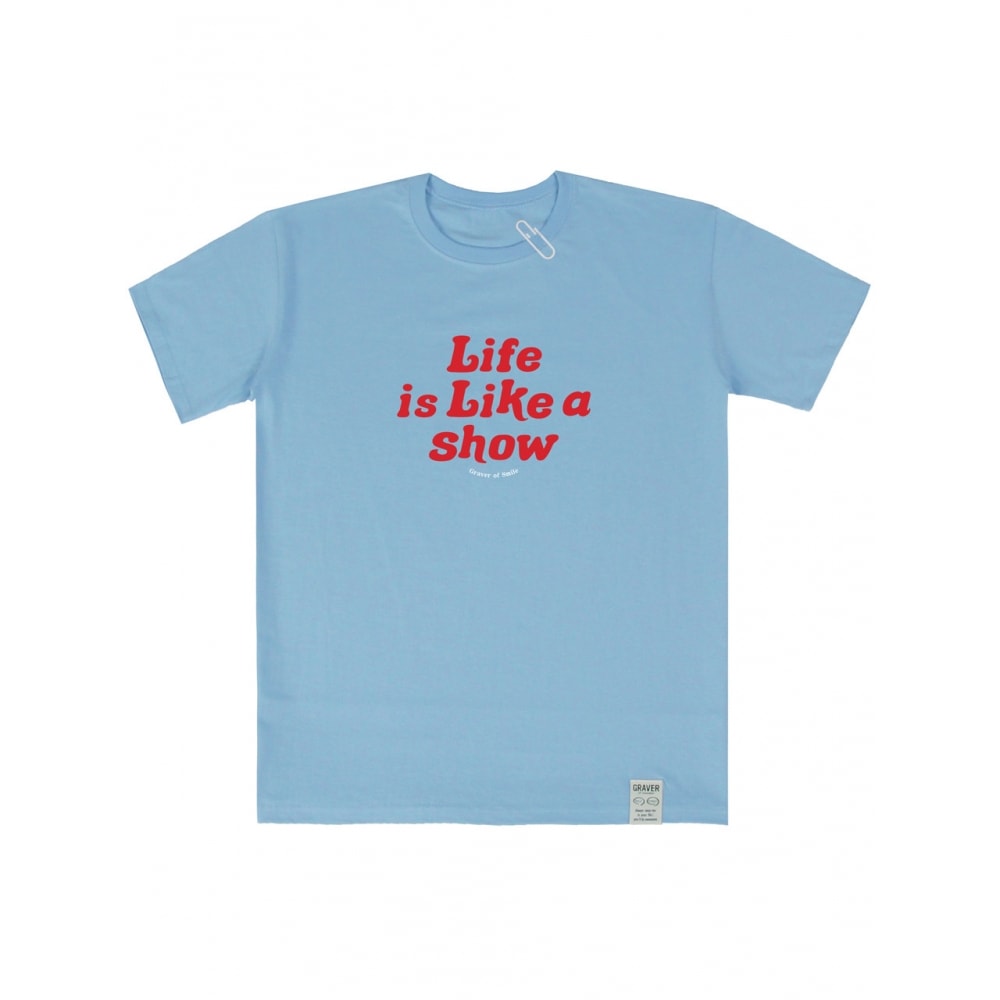 グレイバービッグライフスマイルロゴ半袖Tシャツ 5COLOR