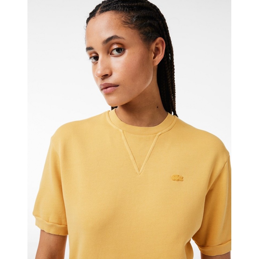 ラコステ女性用エコダイ加工ナチュラルショートスリーブ T シャツ TF7217-54G IVX