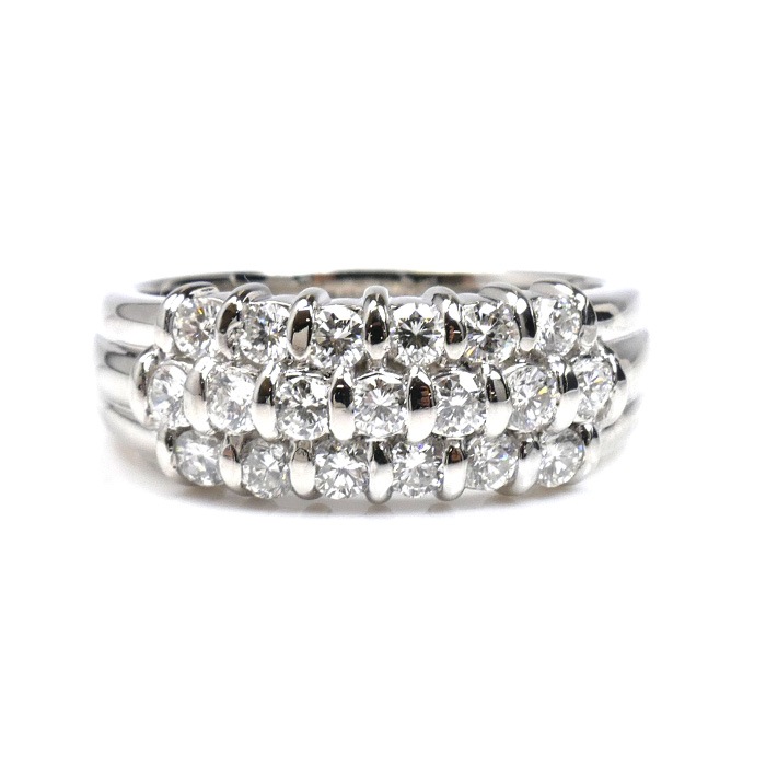 Pt900プラチナ ダイヤ リング・指輪 ダイヤモンド0.87ct 15号 9.1g レディース 中古 Pt900プラチナ ダイヤ リング・指輪 ダイヤモンド0.87ct 15号 9.1g レディース 中古