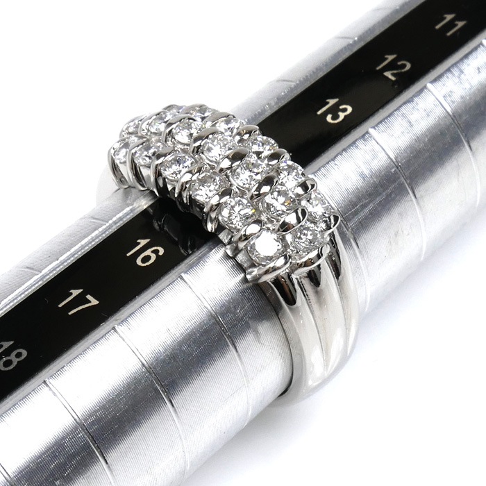 Pt900プラチナ ダイヤ リング・指輪 ダイヤモンド0.87ct 15号 9.1g レディース 中古 Pt900プラチナ ダイヤ リング・指輪 ダイヤモンド0.87ct 15号 9.1g レディース 中古