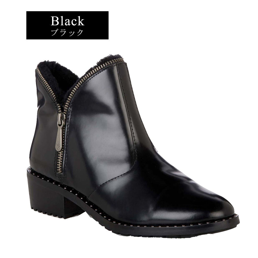 EMU Austraria 正規品 アンクル ブーツ Harwood レディース 1点 ボア 秋冬 サイドジップ ローヒール 女性用 カジュアル フォーマル 通気性あり 防風 防寒 防水 撥水