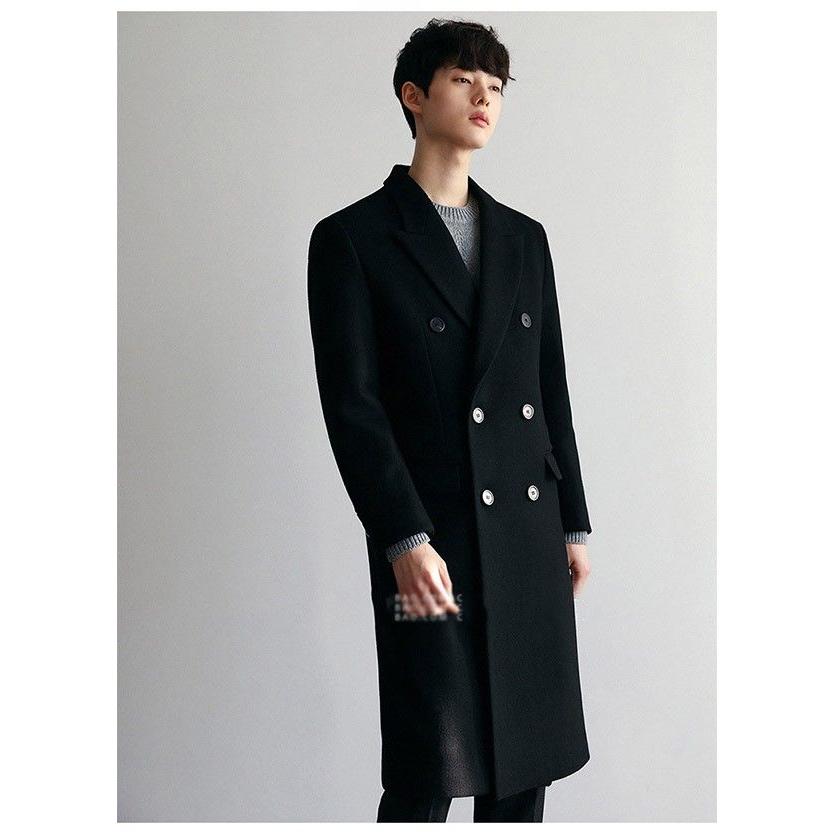 チェスターコートロングコートメンズウール混メルトン黒ブラック中綿コート韓国暖かいおしゃれ体型カバーSML2L3Ldv074zezet2 チェスターコートロングコートメンズウール混メルトン黒ブラック中綿コート韓国暖かいおしゃれ体型カバーSML2L3Ldv074zezet2