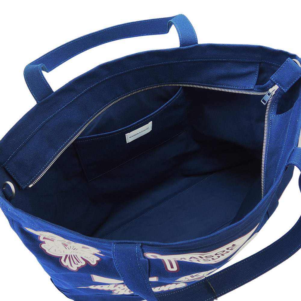 トートバッグ ショルダーバッグ マザーズバッグ バーシティ パッチズ XXL インクブルー A4サイズ収納可 LW05106WW0083 P476 トートバッグ ショルダーバッグ マザーズバッグ バーシティ パッチズ XXL インクブルー A4サイズ収納可 LW05106WW0083 P476