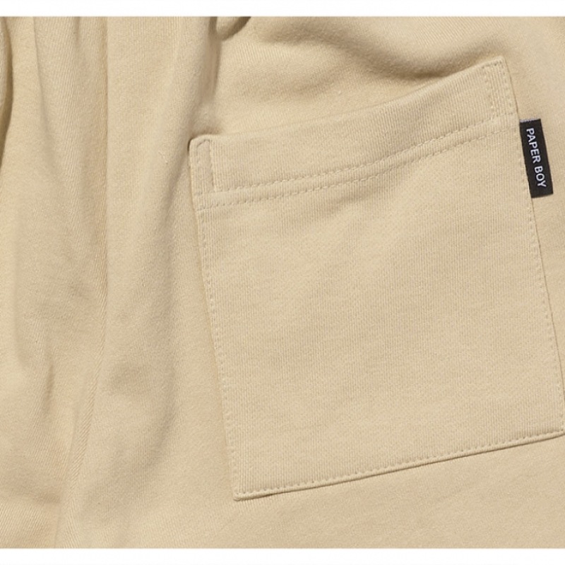 PAPERBOYシグネチャーヘビーハーフパンツベージュ