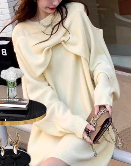 レディース ワンピース ニット プルオーバー ニットワンピ ミニ ショート 長袖 ラウンドネック オフショルダー 肌見せ 肩出し リボン ウール かわいい カジュアル おしゃれ こなれ感 ガーリー レディース ワンピース ニット プルオーバー ニットワンピ ミニ ショート 長袖 ラウンドネック オフショルダー 肌見せ 肩出し リボン ウール かわいい カジュアル おしゃれ こなれ感 ガーリー