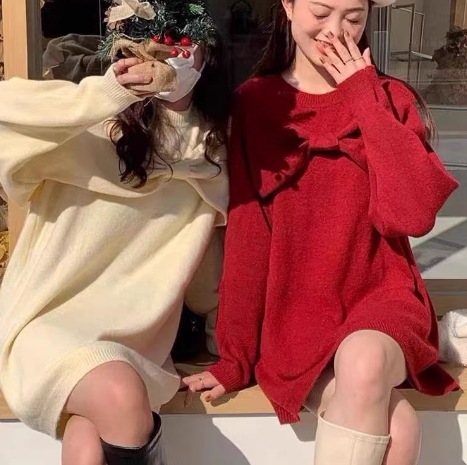 レディース ワンピース ニット プルオーバー ニットワンピ ミニ ショート 長袖 ラウンドネック オフショルダー 肌見せ 肩出し リボン ウール かわいい カジュアル おしゃれ こなれ感 ガーリー レディース ワンピース ニット プルオーバー ニットワンピ ミニ ショート 長袖 ラウンドネック オフショルダー 肌見せ 肩出し リボン ウール かわいい カジュアル おしゃれ こなれ感 ガーリー