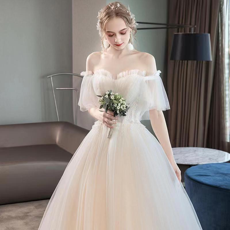 ウェディングドレス ウエディングドレス ロングドレス 二次会 結婚式 前撮り ブライダル 花嫁 サテン アシンメトリー ワンショルダー 上品 リゾート ウェディングドレス ウエディングドレス ブライダルドレス