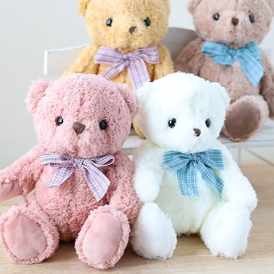 No.348 オーダーマスク　くま　テディベア　リボン　ピンク　おまとめ割 縫い包み テディベア クマぬいぐるみ ビッグサイズ 可愛い 抱き