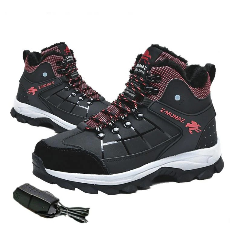 電熱シューズ 電熱靴 ヒーターシューズ 靴 電気足温器 フットウォーマー 充電式バッテリー付き 温度調節 速熱 省エネ 防寒 保温 男女兼用