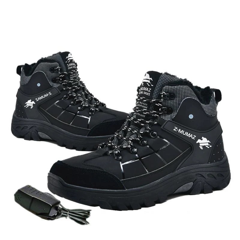 電熱シューズ 電熱靴 ヒーターシューズ 靴 電気足温器 フットウォーマー 充電式バッテリー付き 温度調節 速熱 省エネ 防寒 保温 男女兼用