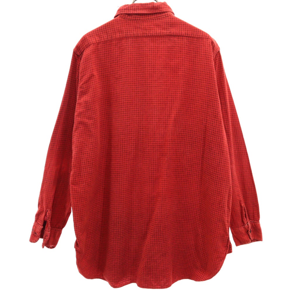 40s~50s プリントネル シャツジャケット リブシャツ cozyvintage_200214n2-m-lssh-nl
