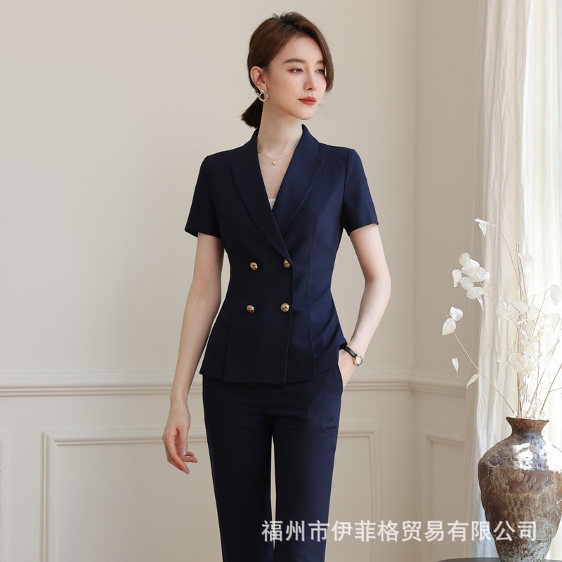半袖スーツ レディース 2024夏 薄手 おしゃれスーツ営業部 ホテル接客係 礼服