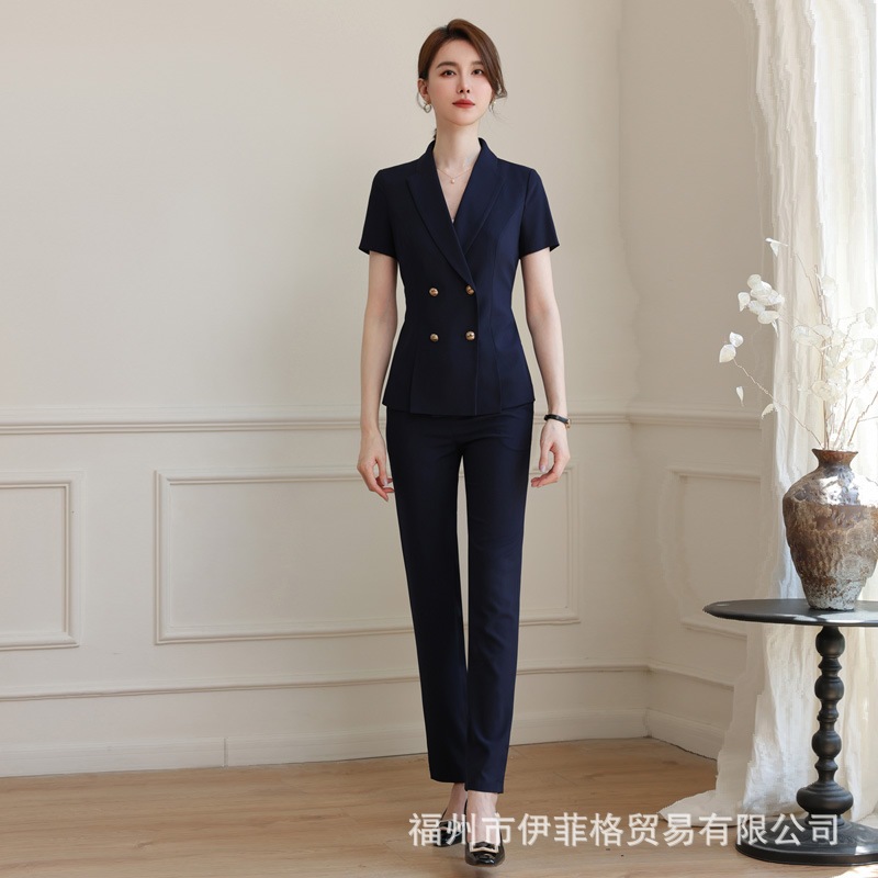 半袖スーツ レディース 2024夏 薄手 おしゃれスーツ営業部 ホテル接客係 礼服