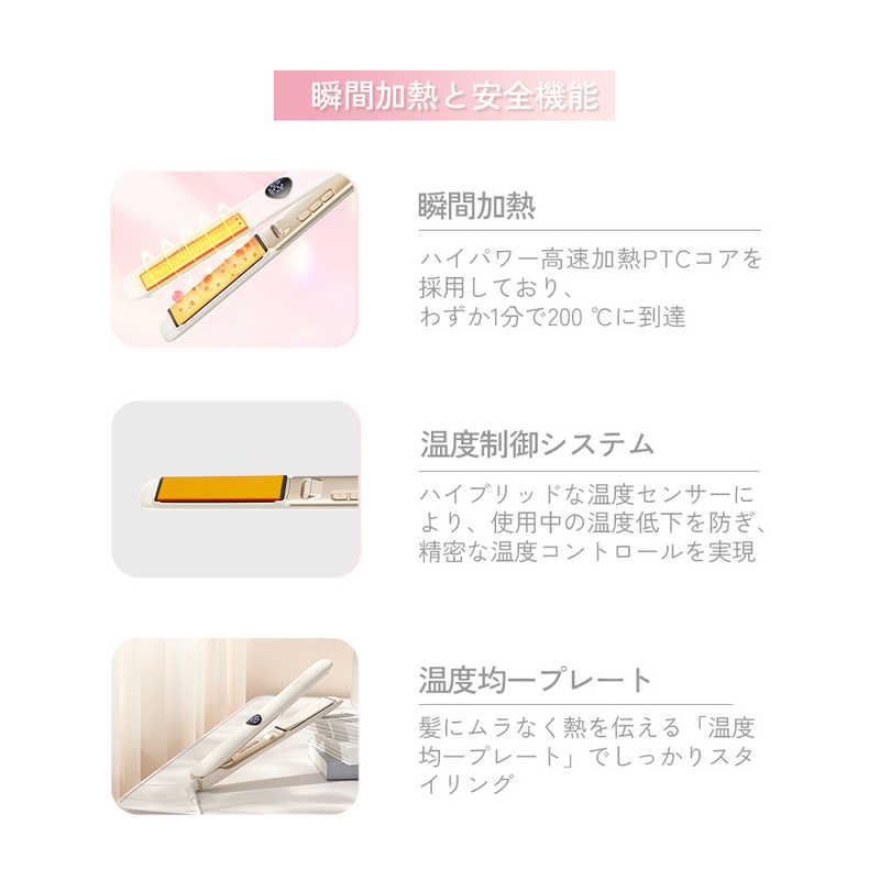 SARLISI サーリシ ストレートアイロン 120℃~230℃ 海外対応 交流(コード)式 SAHK07YE SARLISI サーリシ ストレートアイロン 120℃~230℃ 海外対応 交流(コード)式 SAHK07YE