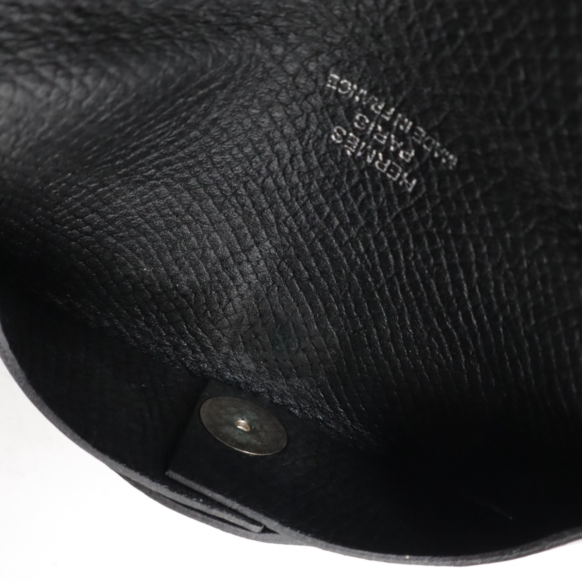 エルメス　バスティア　ヴォーエプソン　黒 エルメス HERMES バスティア コインケース 財布 ヴォーエプソン ヴォー