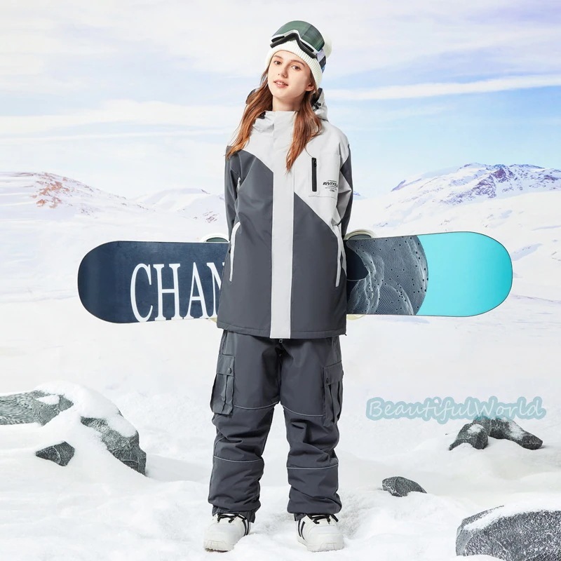 スノーボードウェア 上下セット レディース 黒白 撥水 防風 保温 スキーウェア スキーウェア メンズ 上下セット ウェア スノーボードウェア