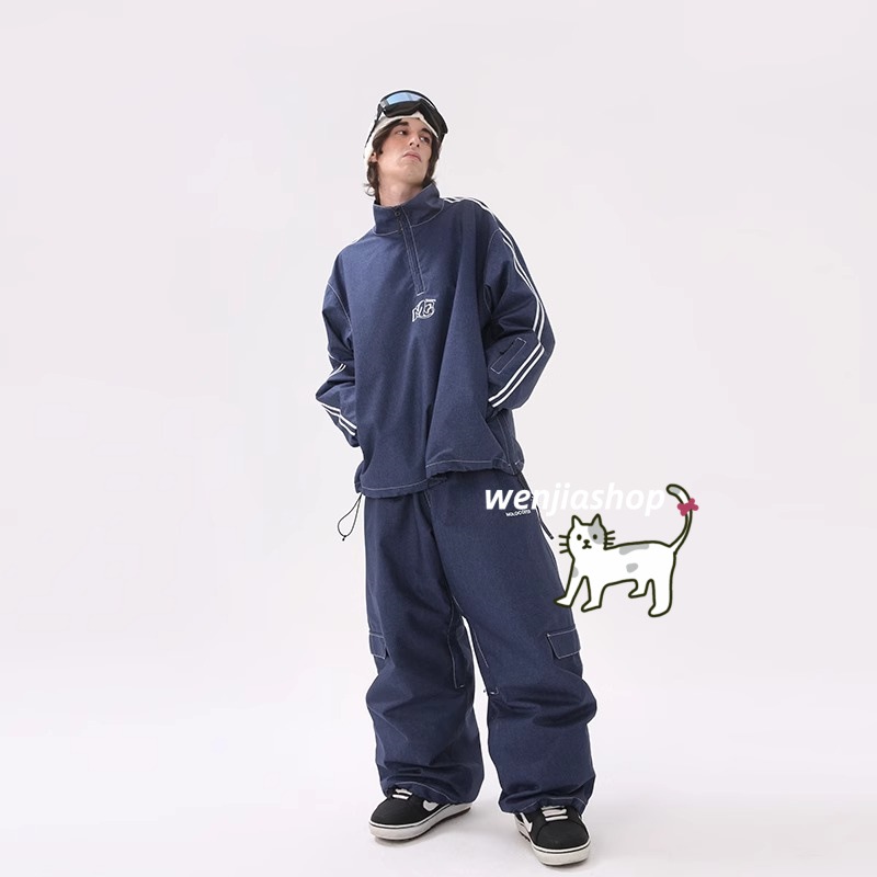 スノーボードウェア 2024 2025 単品 トップス メンズ レディース ジャケット スウェット デニム ハイネック ブルーウィンタースポーツ 韓国風 防水 スノーウェア スキーウェア スノボウェア スノーボードウェア 2024 2025 単品 トップス メンズ レディース ジャケット スウェット デニム ハイネック ブルーウィンタースポーツ 韓国風 防水 スノーウェア スキーウェア スノボウェア