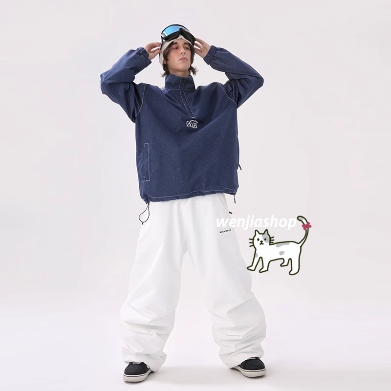 スノーボードウェア 2024 2025 単品 トップス メンズ レディース ジャケット スウェット デニム ハイネック ブルーウィンタースポーツ 韓国風 防水 スノーウェア スキーウェア スノボウェア スノーボードウェア 2024 2025 単品 トップス メンズ レディース ジャケット スウェット デニム ハイネック ブルーウィンタースポーツ 韓国風 防水 スノーウェア スキーウェア スノボウェア