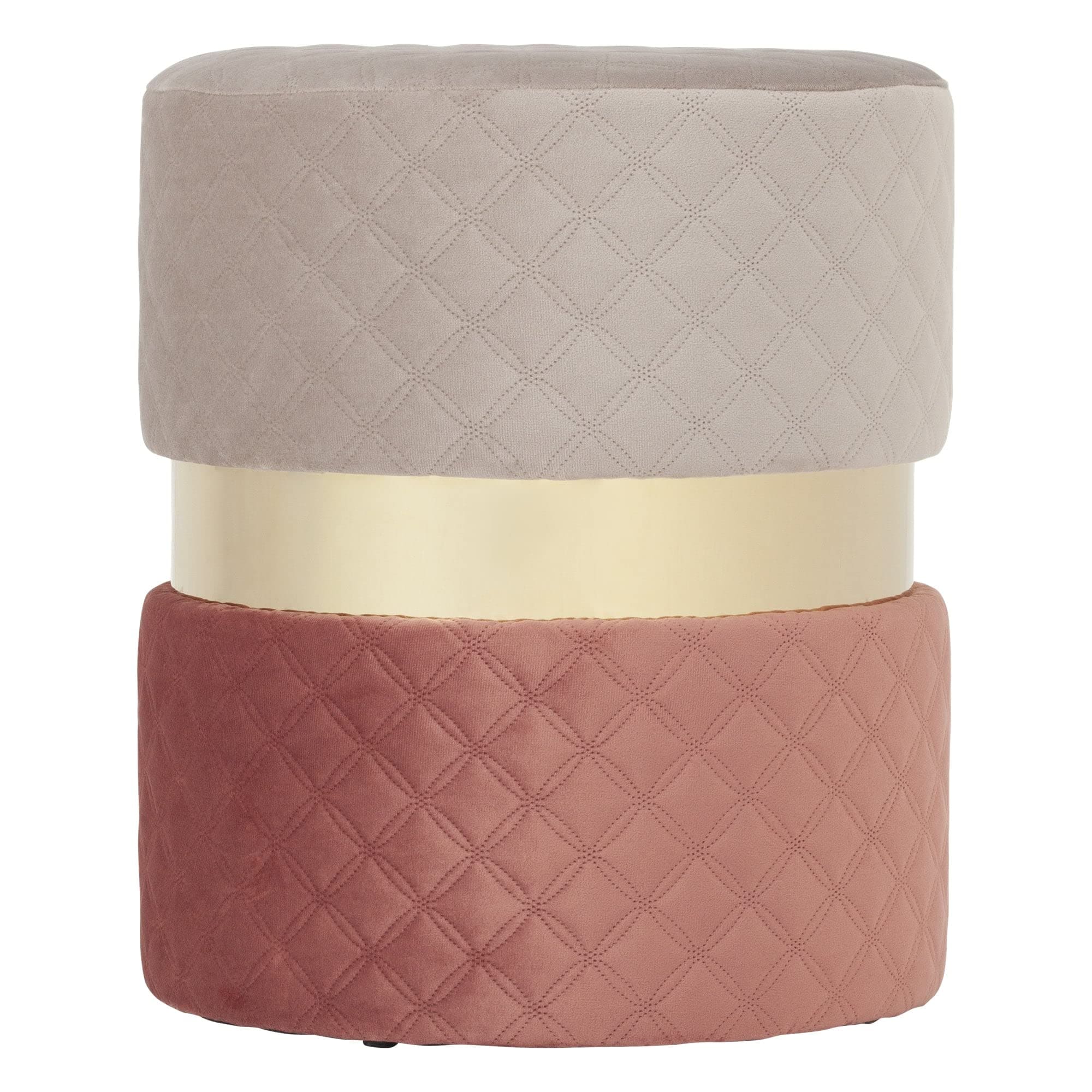 Francfranc フランフラン ジェム スツール グレーxピンク 椅子 メイクスツール