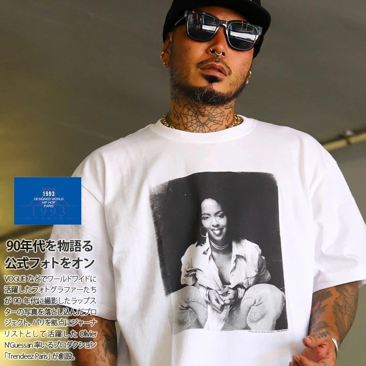 993 DESIGNED WORLD HIPHOP Tシャツ 半袖 メンズ レディース 春夏用 全3色 大きいサイズ ナインティーンナインティスリー Lauryn