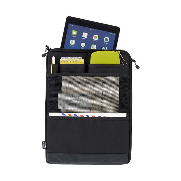 (まとめ) リヒトラブ SMART FITACTACT バッグインバッグ (タテ型) A4 ブラック A-7683-24 1個 (×10セット)