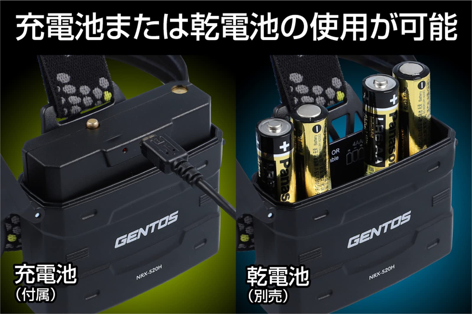 GENTOS(ジェントス) LED ヘッドライト USB充電式 【明るさ450ルーメン/実用点灯10時間/後部認識灯】 専用充電池または単3形電池4本(別売り)使用 NRシリーズ NRX-520H GENTOS(ジェントス) LED ヘッドライト USB充電式 【明るさ450ルーメン/実用点灯10時間/後部認識灯】 専用充電池または単3形電池4本(別売り)使用 NRシリーズ NRX-520H