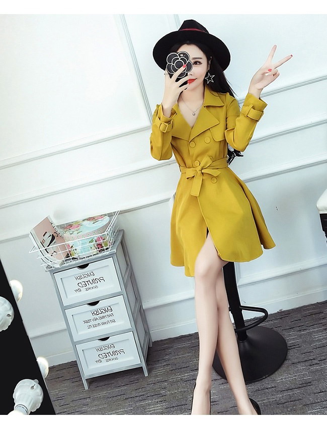レディース服 女性 ファッション 秋服 ダブルボタン コート アウター トレンチコート ゆったり ワンピース ロング イエロー ブラック 大きいサイズ 体型カバー カジュアル レディース服 女性 ファッション 秋服 ダブルボタン コート アウター トレンチコート ゆったり ワンピース ロング イエロー ブラック 大きいサイズ 体型カバー カジュアル