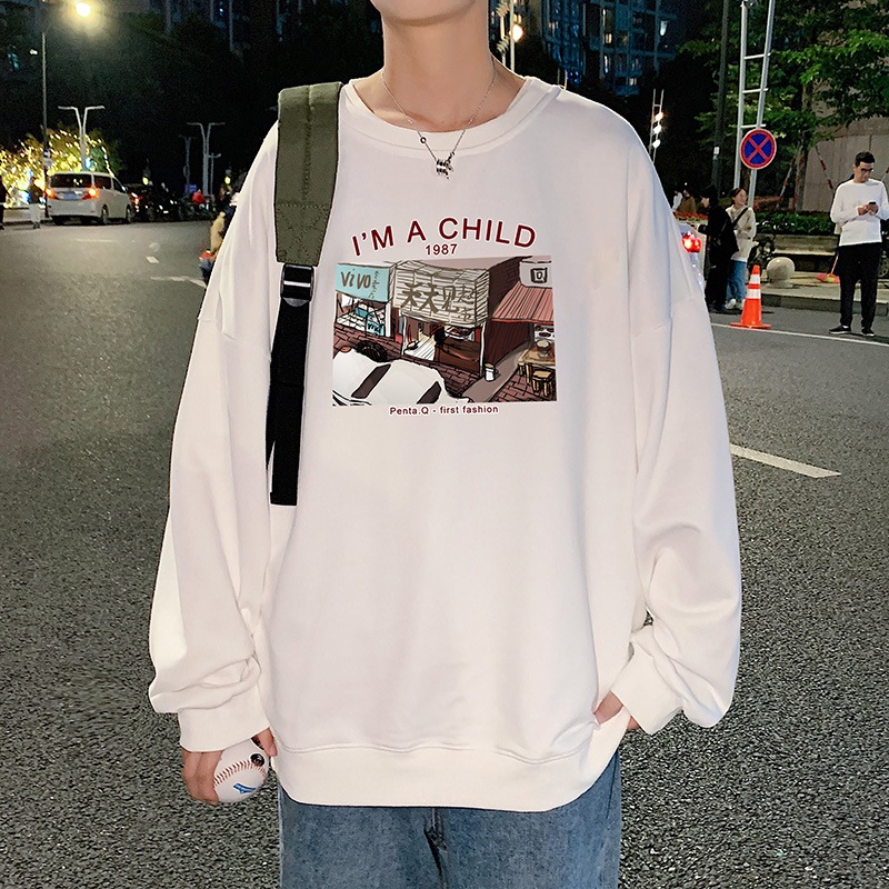 なりすまし私は子供の長袖セーターメンズ秋ルーズ香港スタイルの流行のブランドイン学生ハイストリート服 最大53 オフ