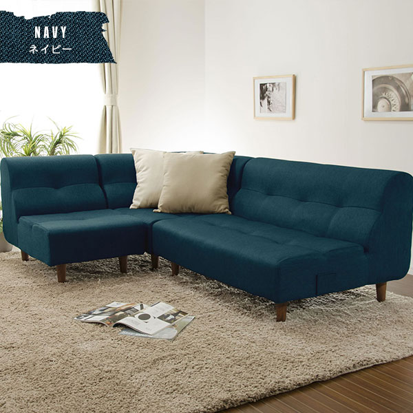 ダイニングソファー [1人掛け グリーン/ブラウン脚] ファブリック生地