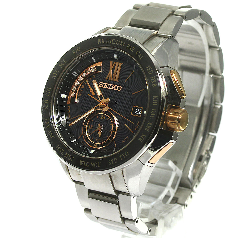 セイコー SEIKO 8B54-0AX0/SAGA141 ブライツ クロノグラフ ソーラー電波 メンズ _792097【中古】