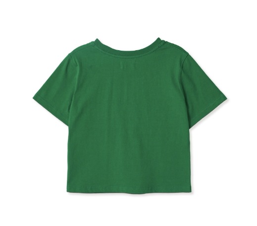 【aeae】 WEB LOGO CROP T-SHIRTS : GREEN