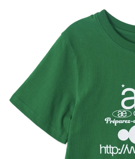 【aeae】 WEB LOGO CROP T-SHIRTS : GREEN