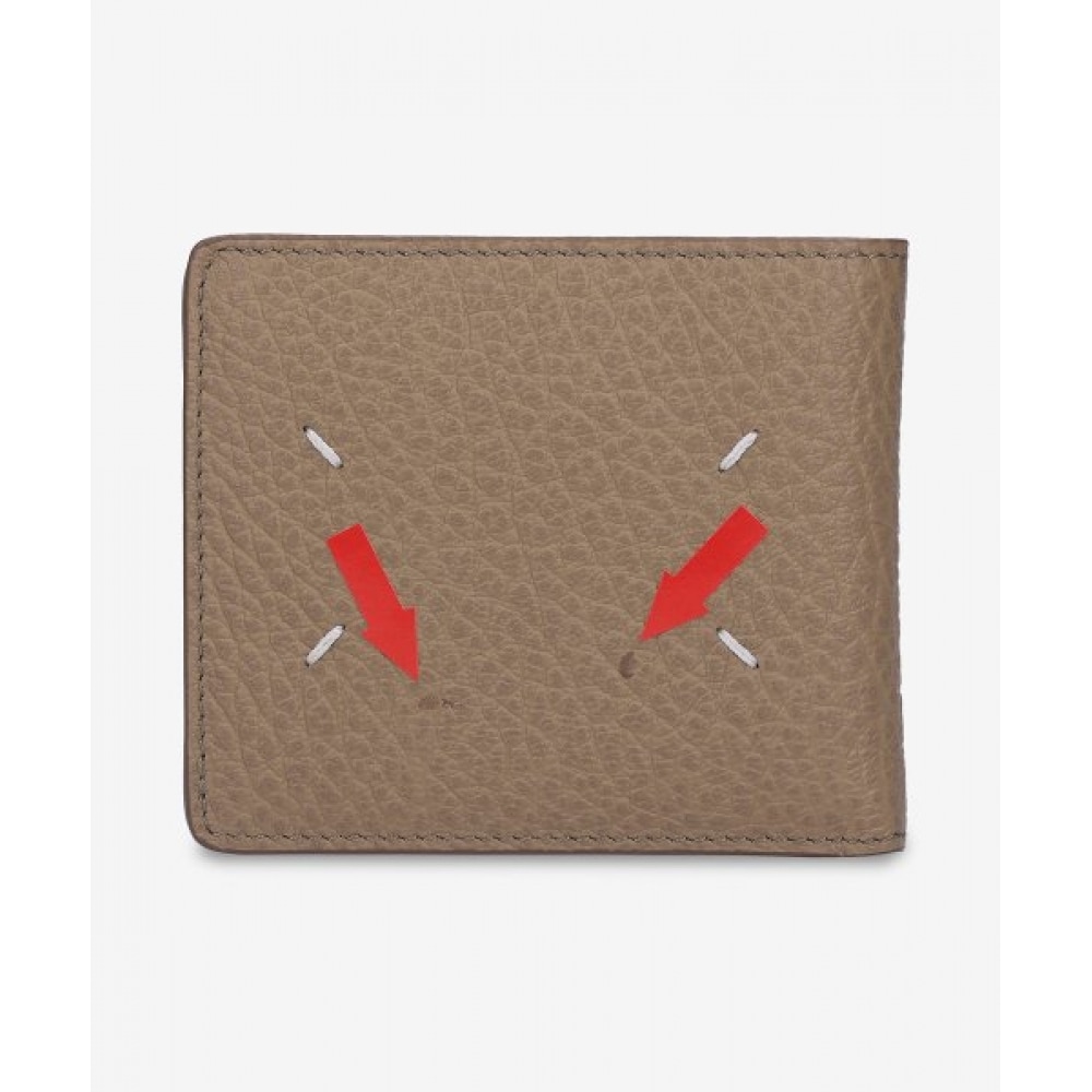 メゾンマルジェラメンズ 4ステッチスリム二つ折り財布-シャモア/SA1UI0016P4455T2172 メゾンマルジェラメンズ 4ステッチスリム二つ折り財布-シャモア/SA1UI0016P4455T2172