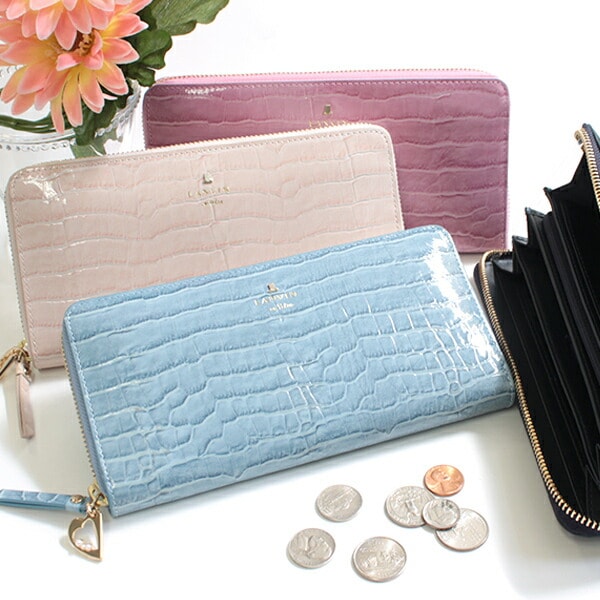 財布 レディース ラウンド長財布 マゼンダ